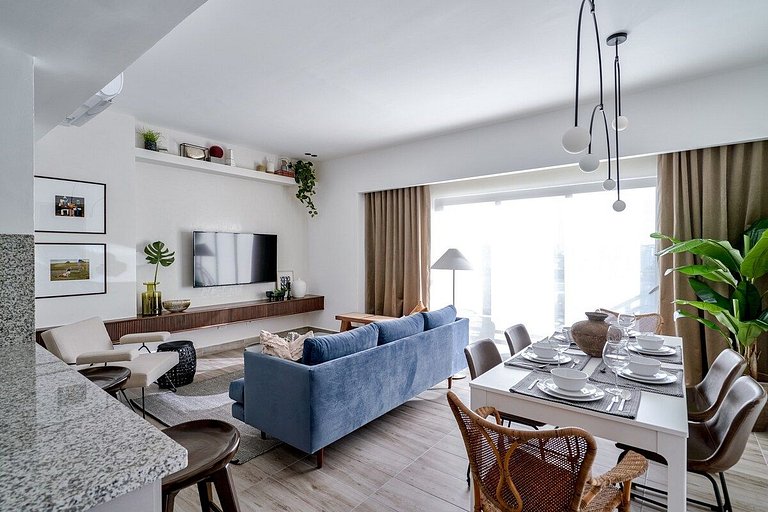 Cozy 1BR near Blue Mall with pool and fast wifi in Piantini