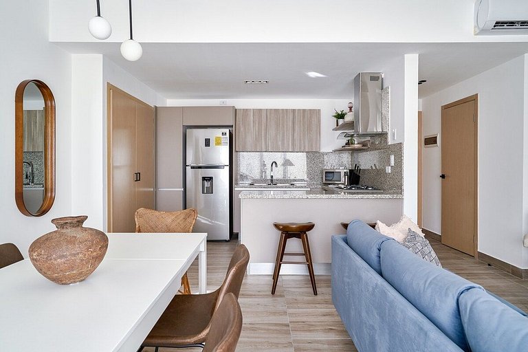 Cozy 1BR near Blue Mall with pool and fast wifi in Piantini