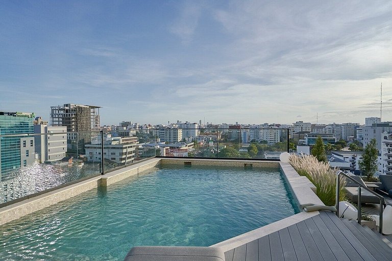 Cozy 1BR near Blue Mall with pool and fast wifi in Piantini