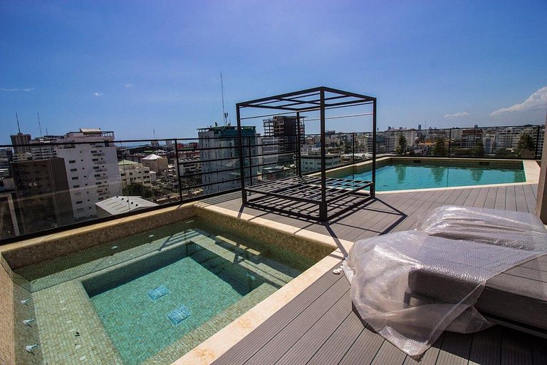 Cozy 1BR near Blue Mall with pool and fast wifi in Piantini