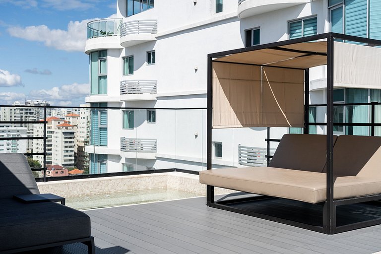 Modern city center apartment near Blue Mall with pool and ca