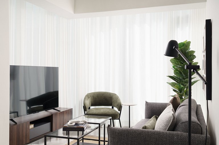 1BR Unit D10-A/C-WiFi-SmrtTv-Piantini-YellowKey