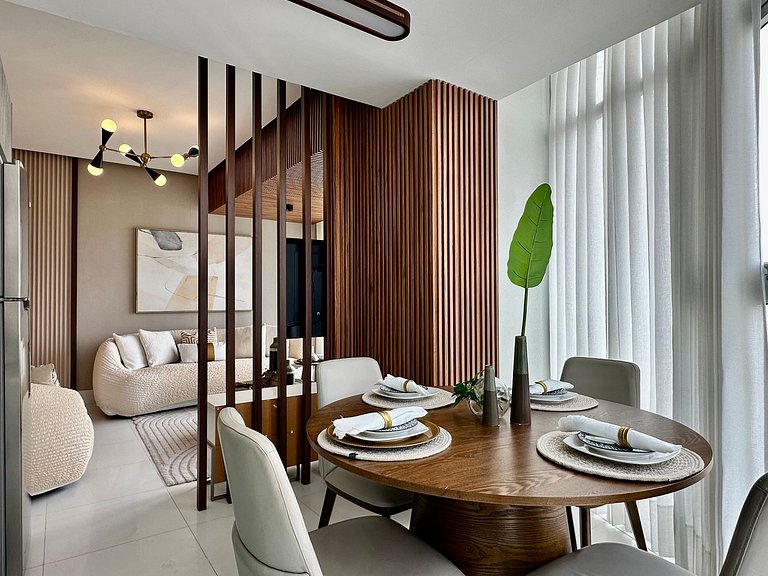 Designer 1BR Piantini Near Blue Mall, Rooftop Pool | YellowK