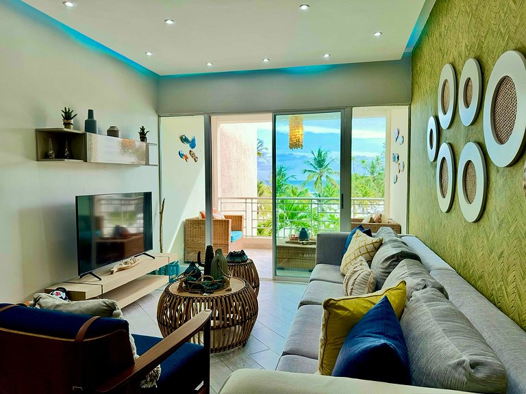 Beachfront 2BR Escape | Sea & Pool Views | Juan Dolio – By Y