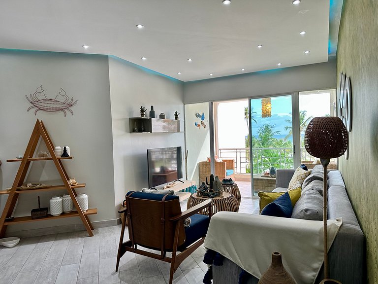 Beachfront 2BR Escape | Sea & Pool Views | Juan Dolio – By Y