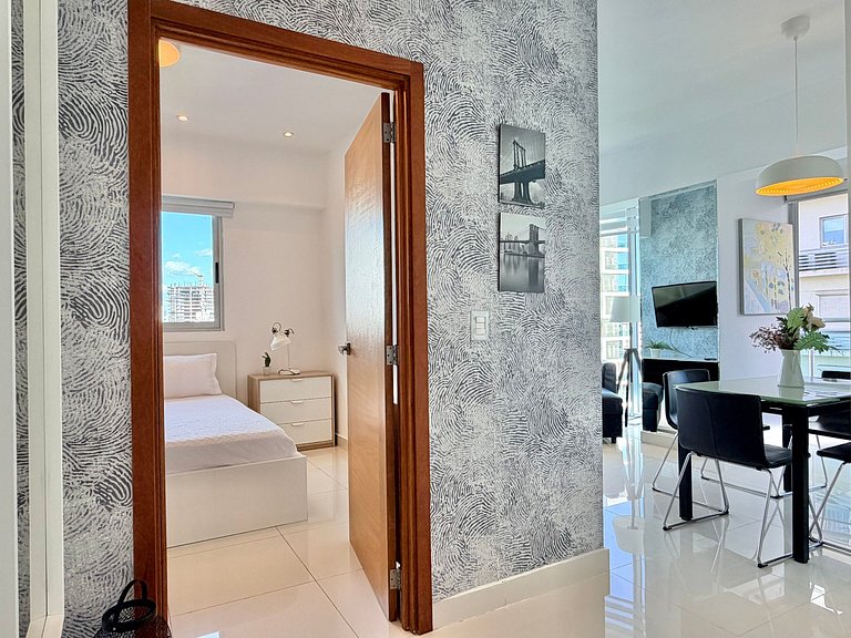 1BR apart, A/C, Wifi, Smart tv*Piantini-YellowKey