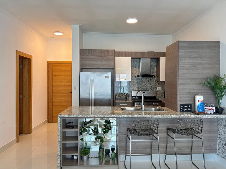 Stunning one-bedroom with pool, and gym - YK
