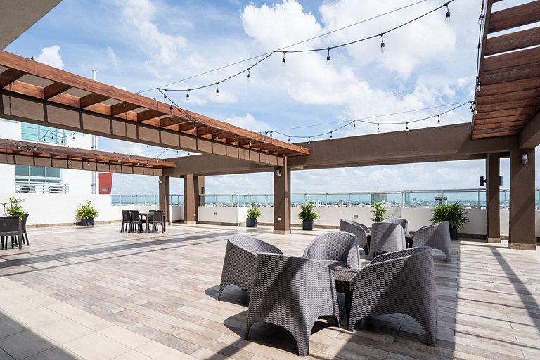 Stunning one-bedroom with pool, and gym - YK