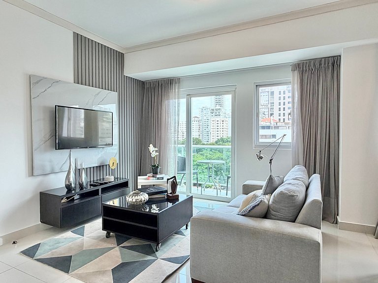 Comfy 1BR Apartment Near Blue Mall - Piantini Yellowkey